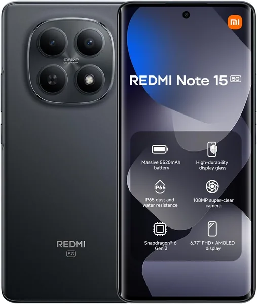 free ads Redmi Note 15 5G Noir 8 Go RAM 256 Go ROM – 29% de réduction