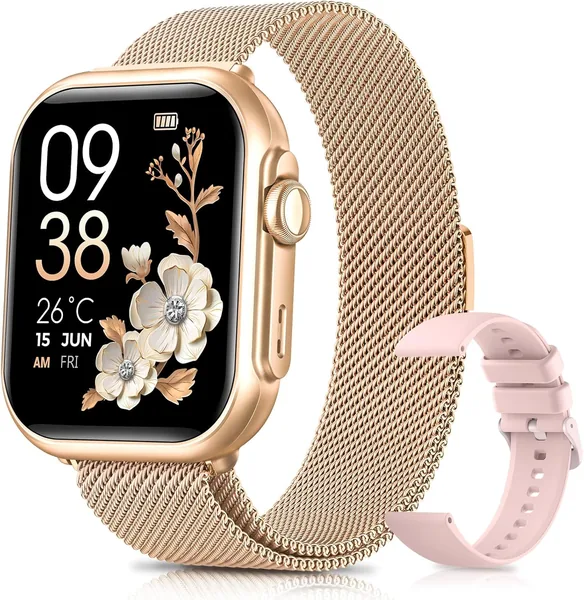 free ads Reloj Inteligente para Mujer con 100 días de Autonomía, Batería de 1000 mAh, Pantalla de 1.83 pulgadas, Llamadas, SpO2 y HR – Mejor Oferta