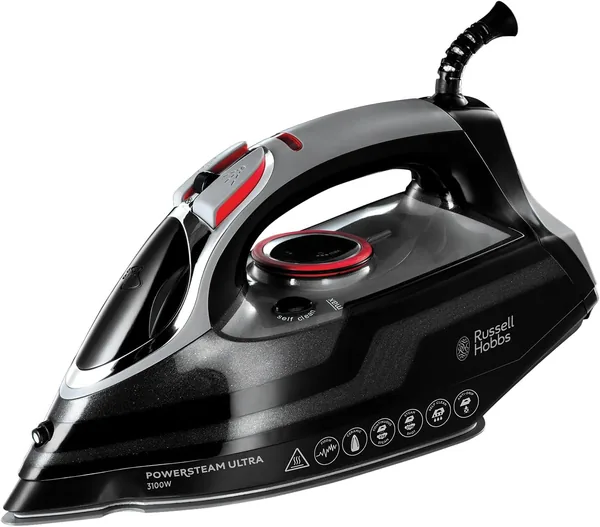 free ads Russell Hobbs Steam Iron [3100W, 210 g/min extra steam boost, 70 g/min steam] Power Steam (350ml, ce