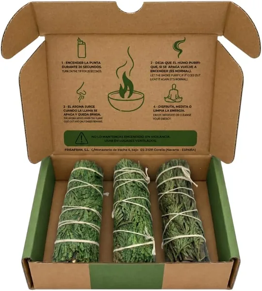 free ads Salvia Cedar Smudge Bundle 10cm 3 Pack – Naturlig Incens – Woody Duft för Meditation och Hemfragrans