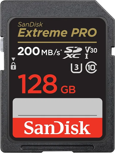 free ads SanDisk 128GB Extreme PRO SDXC Card + RescuePro Deluxe, Velocità fino a 200MB/s, Classe 10 UHS-I V30