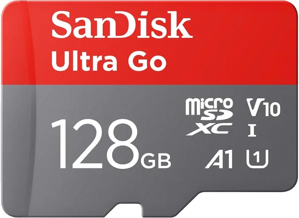 free ads SanDisk 128GB Ultra Go microSDXC + Adaptateur SD (pour Smartphone et Tablette Android, Vidéo Full HD, jusqu’à 150MB/s) – 18% de réduction