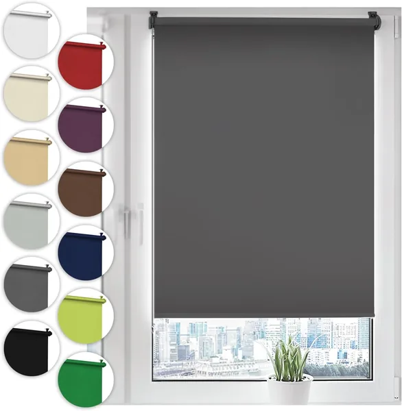 free ads Sonello Verdunklungsvorhang / Fensterrollos / Seitenzugvorhang / Klemmvorhang mit Klemmbefestigung, Kein Bohren erforderlich für Fenster