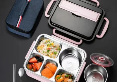 free ads Stainless Steel Lunch Box 1.5L - 5 Compartments Leakproof Best Deal in New Zealand
