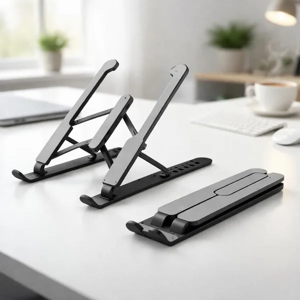 free ads Suporte para Notebook Premium Ajustável e Dobrável – Antiderrapante e Ergonômico – Universal (6 Níveis) Compatível com Notebooks