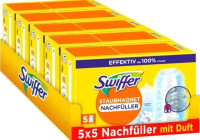 free ads Swiffer Dust Magnet Refill Pack, 25 Wipes (5 x 5) mit Febreze-Duft, fängt und haftet 3 Mal mehr Staub und Haare als C in Switzerland