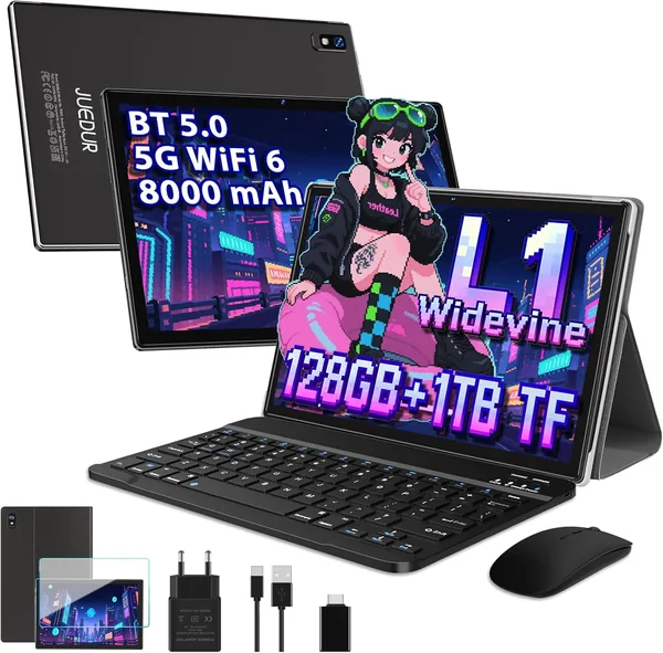 free ads Tablet 10 Pulgadas Android: 22GB RAM + 128GB ROM, 8000mAh, Octa-Core 3.0GHz, 5G+2.4G WiFi 6, Widevine L1 – 34% Descuento
