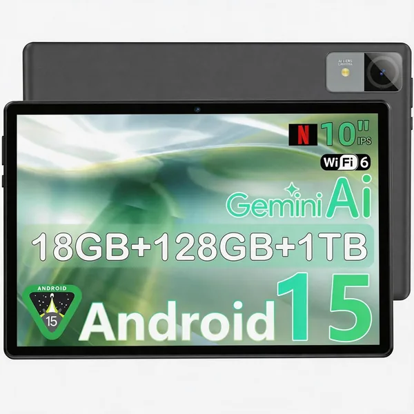 free ads Tablet 10 Pulgadas Android Negro Premium, Gemini AI, 18GB RAM, 128GB, Octa-Core T30, Pantalla IPS HD, Batería 6000mAh, WiFi – Mejor Oferta