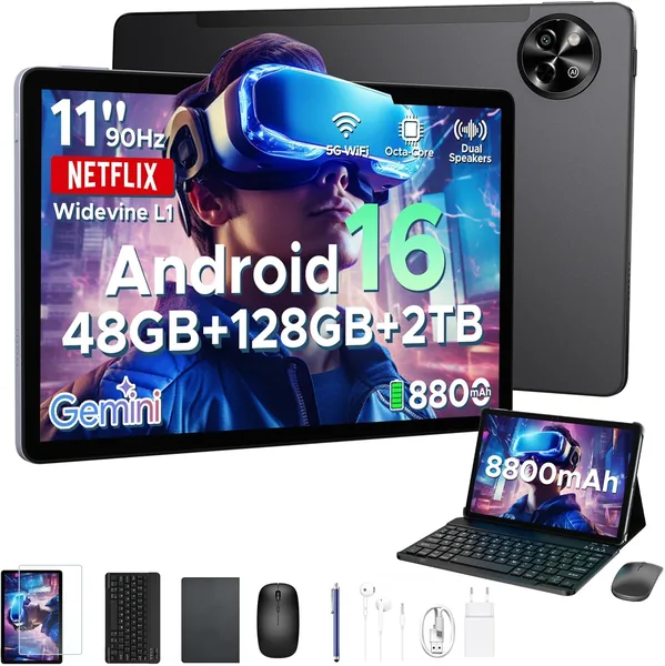 free ads Tablet P11 de 11 pulgadas con RAM de 48GB + ROM de 128GB, 2TB TF, 8800mAh, Pantalla de 90Hz, Octa-core T7250