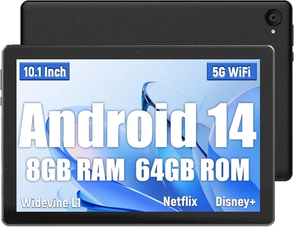 free ads Tableta Whitedeer de 10 pulgadas con Android, 8GB RAM + 64GB ROM (hasta 1TB TF), Pantalla HD IPS 1280×800, Cámara Dual 8MP + 5MP