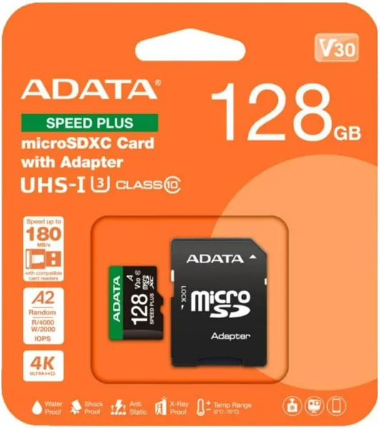 free ads Tarjeta microSD ADATA Premier Pro SDXC 128GB V30 A2 UD128GUI3V30A2SP-RA1 – Mejor Oferta
