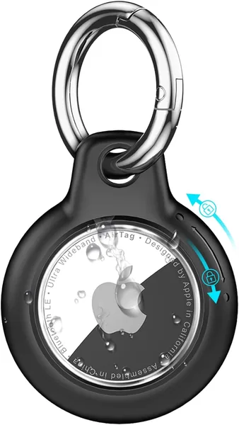 free ads TNSNK Waterdicht Apple AirTag Behuizing met Slot, Ketting, Luchttag Pendentif, Sleutelhanger voor Bagage, Fietsen