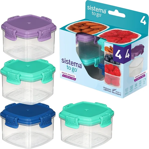 free ads To Go Collection Mini Food Storage Containers, 2oz, Assorted, Set of 4