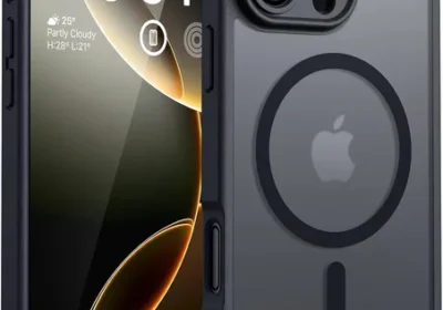 free ads TOCOL Fallskydd för iPhone 16 Pro med kameraprotektion och magnetisk ring, transparent in Sweden