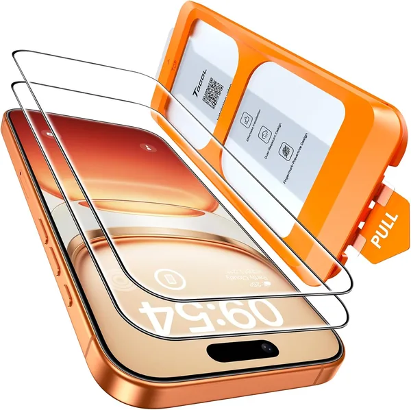 free ads TOCOL Screen Protector iPhone 17 Pro, Automatisk anpassning, 9H Härte, Oplösbar Temperad Glas – Best Deal