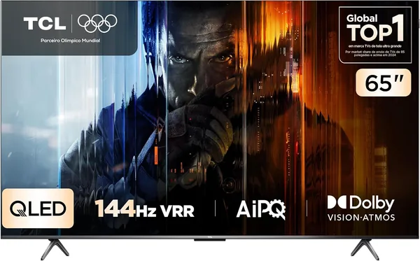 free ads TV TCL QLED SMART 65” 4K UHD 65P8K Google TV – Melhor Preço