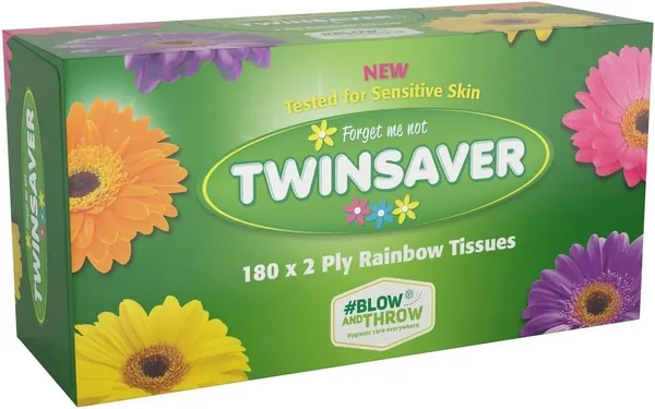 free ads Twinsaver Facial Tissues Rainbow 180s | Best Deal