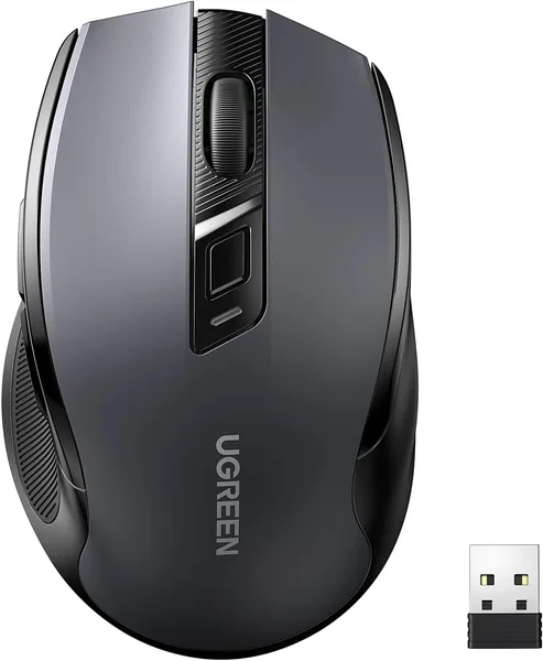 free ads UGENER 2.4G kabellose Maus mit 4000 DPI, ergonomisches Design, Kabellose Maus mit USB-Empfänger, 18 Monate Batterieleben, Wireless