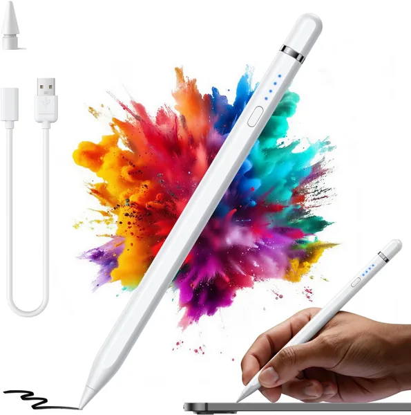 free ads UGENER Lápiz para iPad 2018-2025, Carga USB Stylus Pen, Carga Directa USB y Sensibilidad a la Inclinación, Compatible con iPad Pro 11