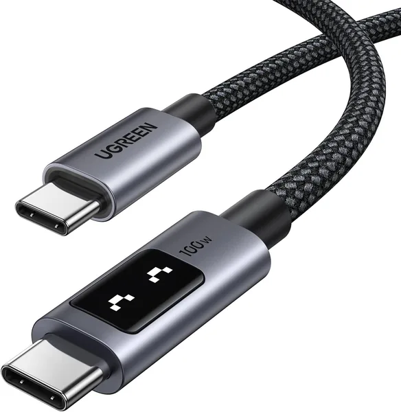free ads UGENER UNO Cable USB C a USB C 100W con Pantalla, Carga Rápida PD 3.0 Compatible con MacBook Pro y iPad (42% Off)