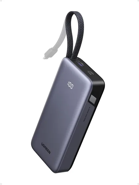 free ads UGREEN Nexode Power Bank 20000mAh 55W med CCC-certifikat, Mi Turbo Charge för Xiaomi, 45W PD snabbt laddning med integrerad