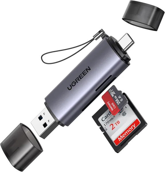 free ads UGREEN SD Card Reader USB C USB 3.0, 2 in 1 Aluminium External Memory Card Reader for SD/Micro SD/TF