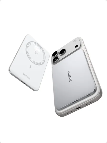 free ads UGREN MagFlow Air Power Bank, 5000mAh, 15W MagSafe, Qi2, PD 20W Fast Charge, Ergonomisk design – Best Price
