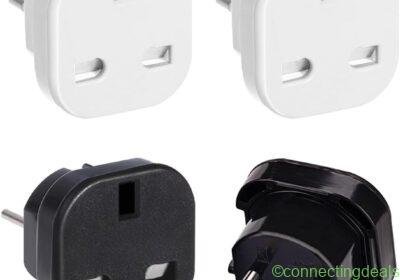 free ads UK to EU Plug Adapter 4 Pack - 15% Off in United Kingdom