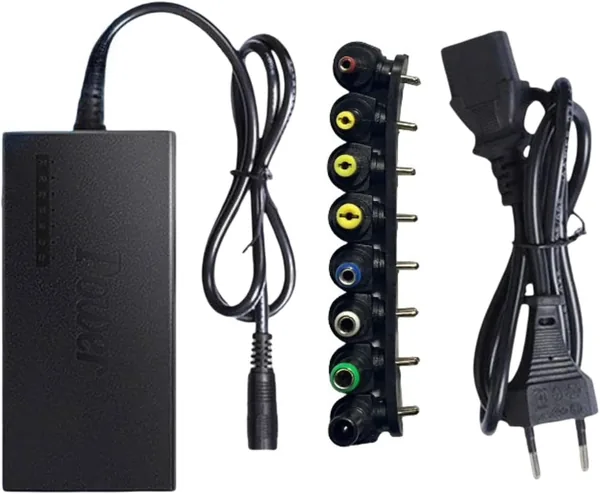 free ads Universal 96W/120W Power Adapter – Multi-Voltage Charger with 8 Tips