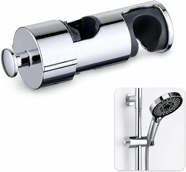 free ads Universal Shower Head Holder – Chrome Slider Rail (16-27mm)