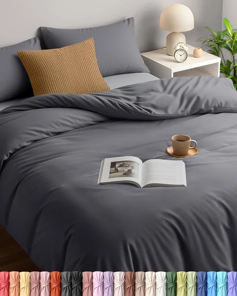 free ads Utopia Bedding Duvet Cover Double – Soft Microfibre Polyester – Bedding Quilt Cover Set, with Pillow