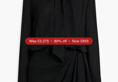 free ads VALENTINO GARAVANI Draped pussy-bow silk-crepe mini dress - 80% Off in United Kingdom
