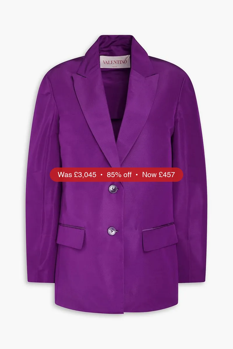 free ads VALENTINO GARAVANI Silk-twill blazer – 85% Off