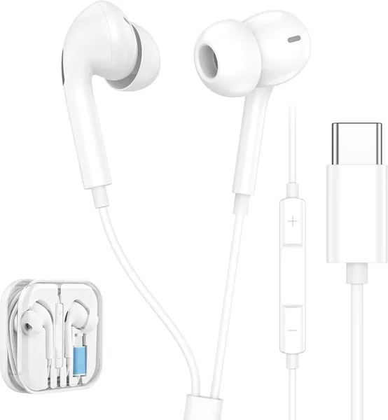 free ads Vancle Écouteurs USB C intra-auriculaires confortables avec câble, microphone et contrôle du volume pour iPhone 17/16 – Best Deal