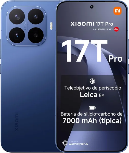 free ads Xiaomi 17T Pro, Smartphone de 12 GB + 512 GB, Pantalla de 6.83 pulgadas con Protección para la Vista, Batería de Litio-Polímero de 7000 mAh