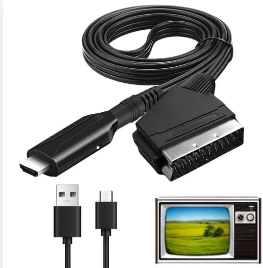 free ads ZISONIX Convertisseur HDMI vers Péritel Adaptateur Scart Audio Vidéo HD 1080p Supporte NTSC/PAL Sortie Composite pour Sky HD – Best Deal