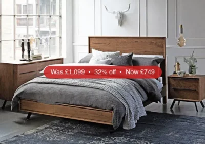 Hamilton Bed Frame | King | 5ft | Aged Oak Veneer - 32% Off in Ireland