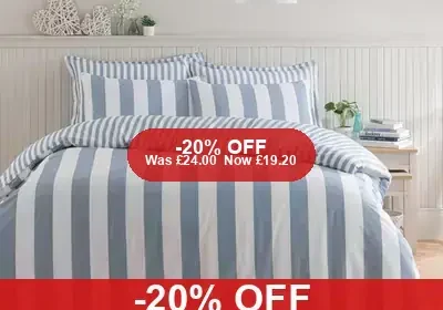 Kent Broad Stripe Cotton Duvet Set 20% Off in United Kingdom