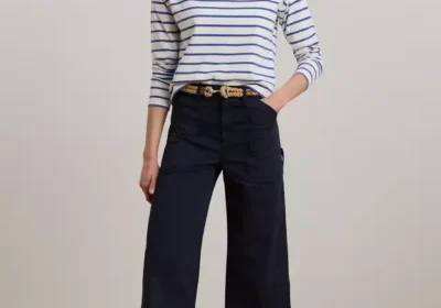 Lauren Ralph Lauren Yurshane Stretch Wide Leg Cropped Chinos in United Kingdom