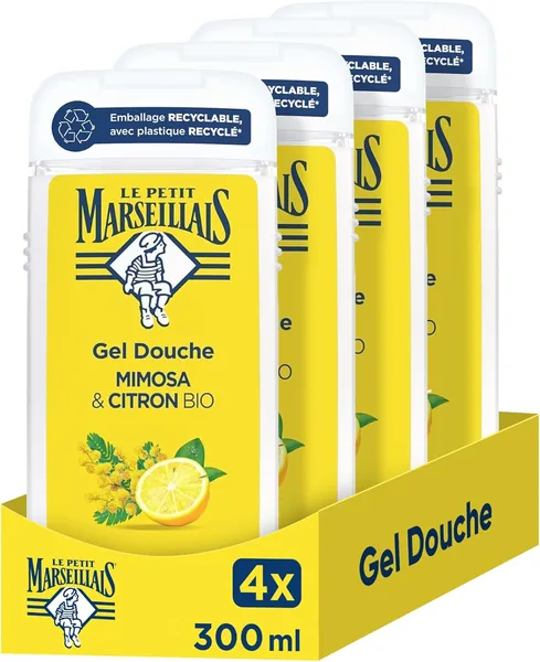 Le Petit Marseillais – Gel Douche Extra Doux Mimose & Citron Bio (300 ml) – 10% Off