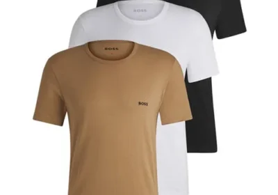 Mens BOSS Bodywear 3 Pack Premium Cotton T-Shirts - Crew Neck - Sale in United Kingdom