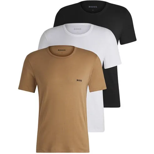 Mens BOSS Bodywear 3 Pack Premium Cotton T-Shirts – Crew Neck – Sale