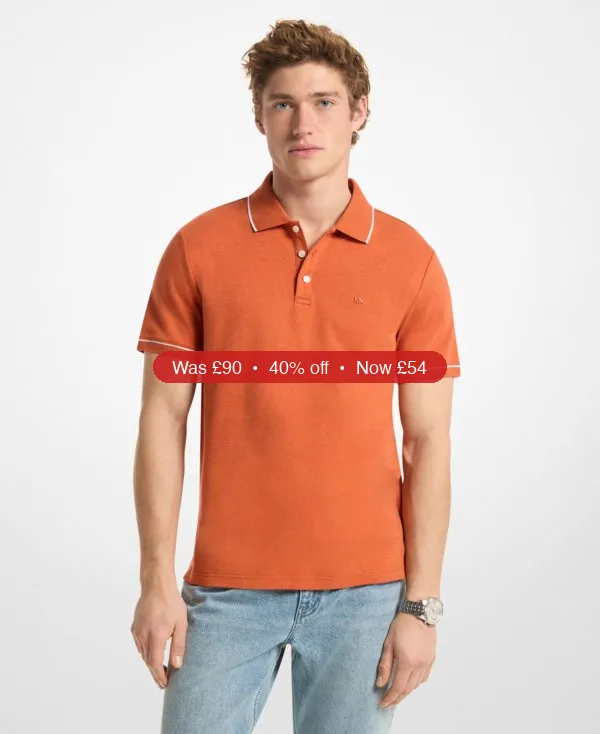 Michael Kors Men’s Gramercy Short-Sleeve Polo Shirt – 40% Off