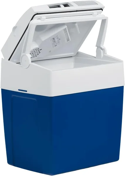 Mobicool ME27 Elektro Kühlbox, 12 V und 230 V, 26 L, Blau – Mini-Kühlschrank für Auto, Camping, Urlaub, Boot, Festivals – Leicht