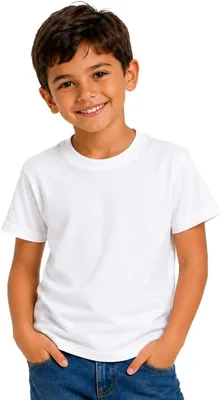 Moneysavers Kids Round Neck T-Shirt, 170 GSM Pure Cotton, Best Deal