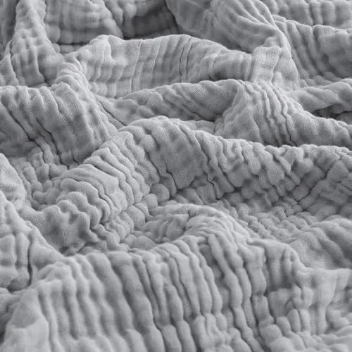 Mörk muslinbadda, 100% cotton muslinbadda för vuxna, sommarduvet för sofa, adskillig gaskallare för alla säsonger – Best Deal