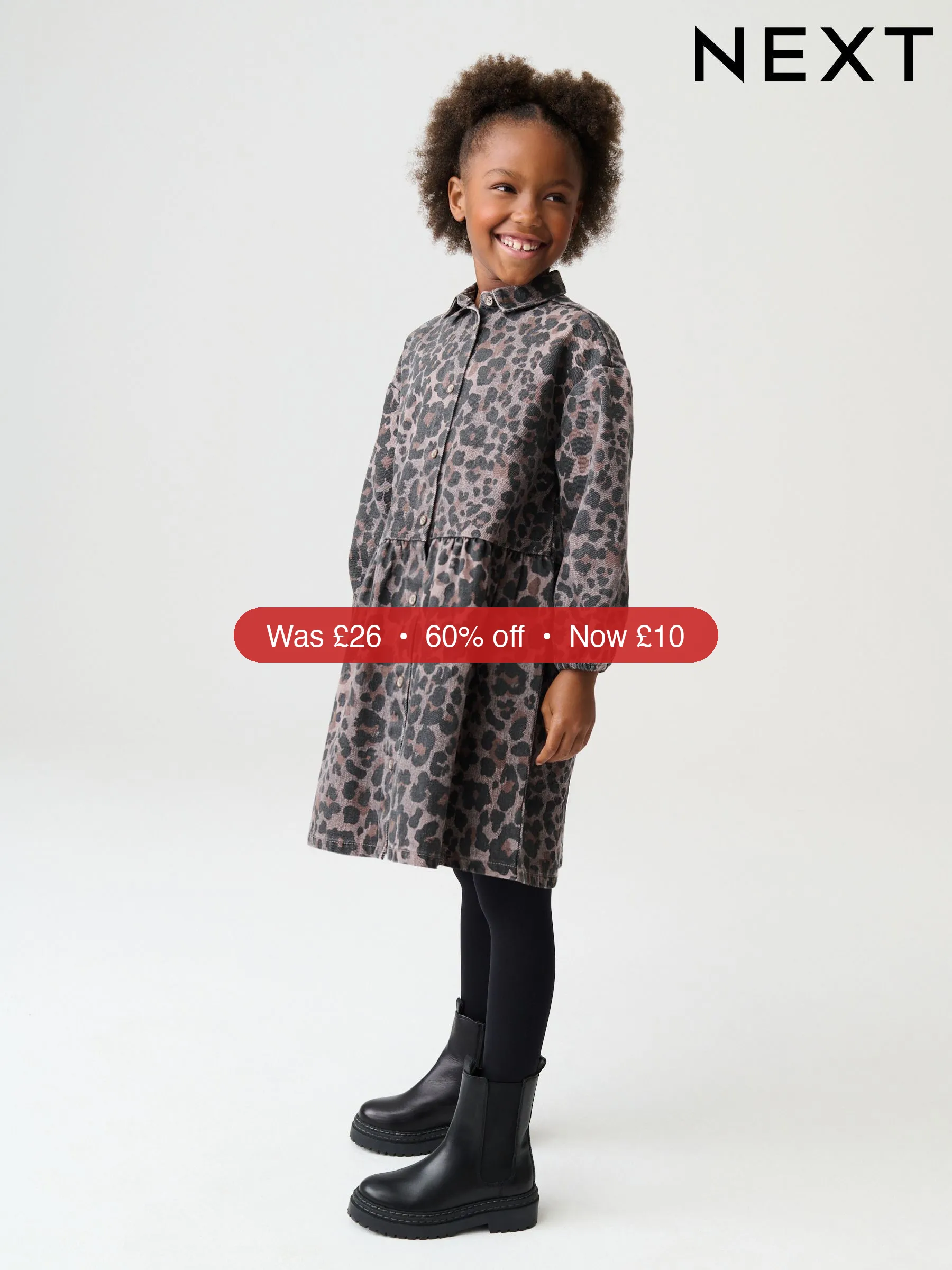 Next Animal Shirt Dress (3-16yrs) – 60% Off