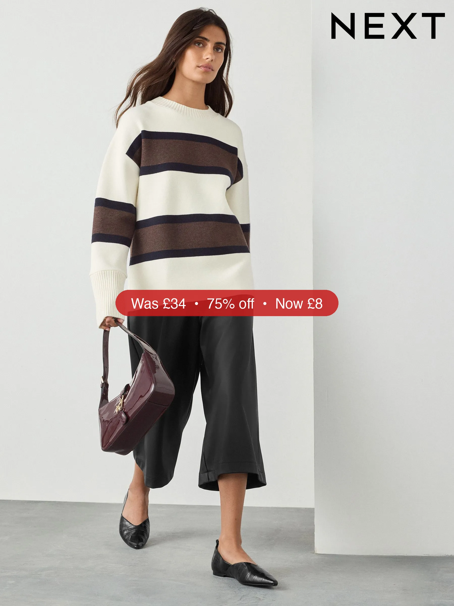 Next Black Faux Leather Jort Trousers – 75% Off