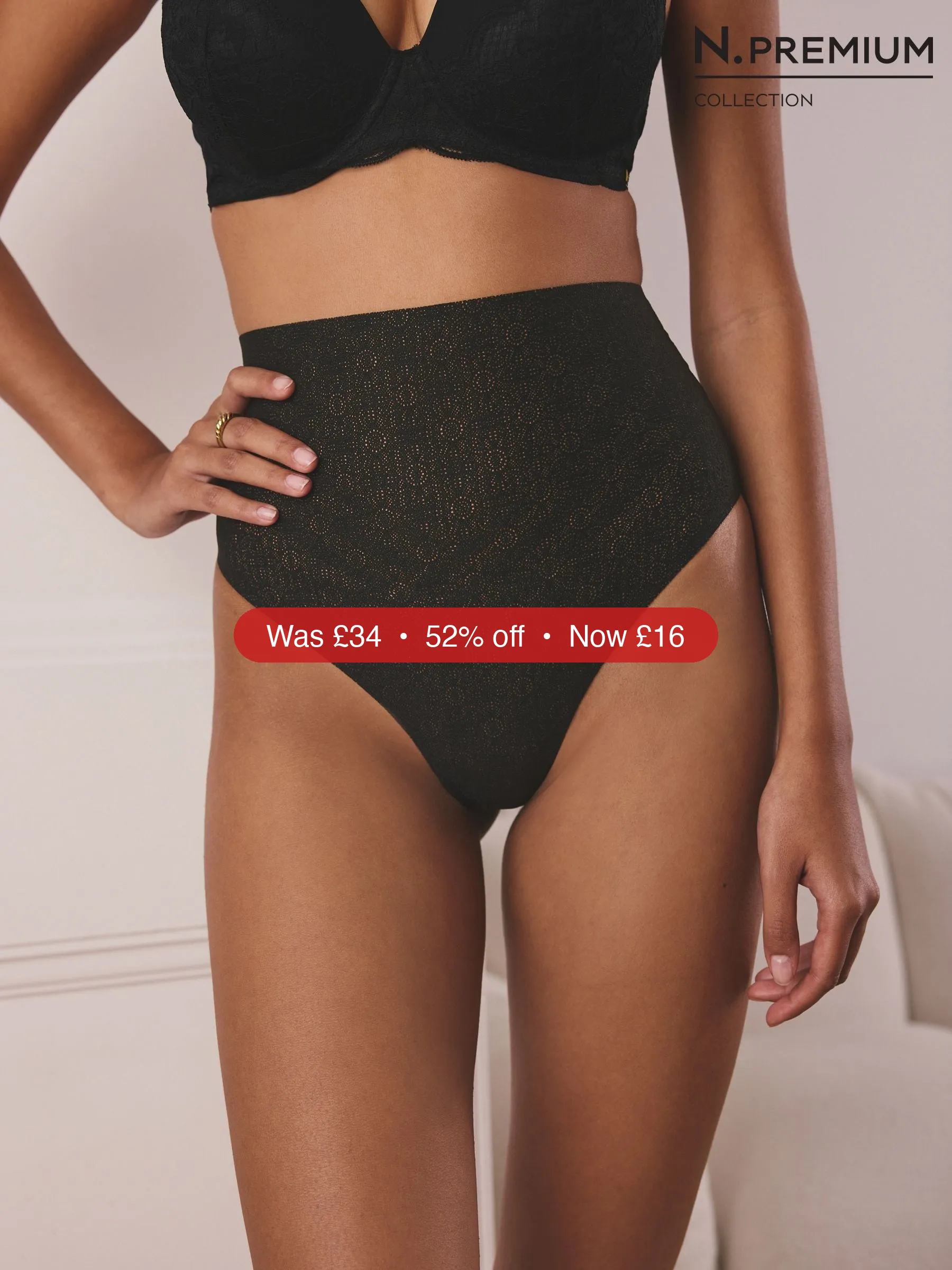 Next Black High Waisted Thong N. Premium Sculpting Shaping Knickers – 52% Off