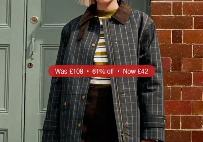 Next Navy Check Cord Collar Heritage Coat - 61% Off in Ireland